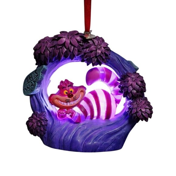 Disney Sketchbook Living Magic Cheshire Cat Light-Up Ornament New - Picture 1 of 6